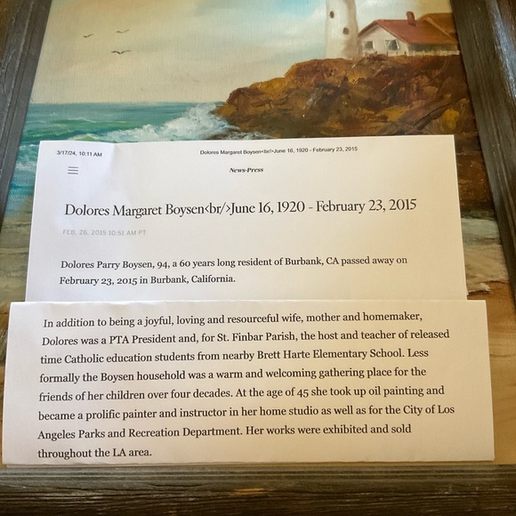 “Lighthouse “ Original Oil Painting - Picture 3 of 3